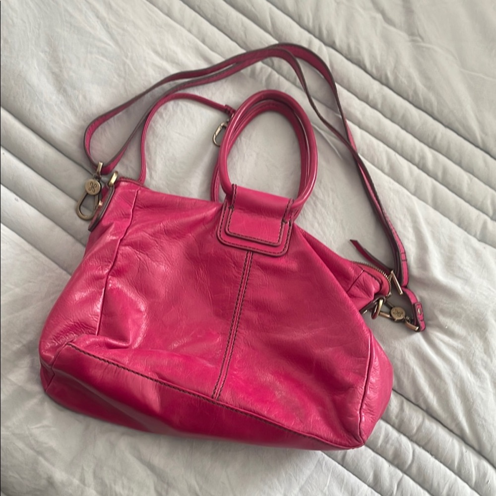 HOBO Vibrant Pink Leather Crossbody Bag